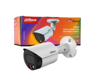 CAMARA DAHUA TIPO BULLET IP DE 4MP. WIZSENSE CON ILUMINADORES INTELIGENTES / SMD PLUS / PROTECCION PERIMETRAL / FULL COLOR Y PROTECCION IP67.