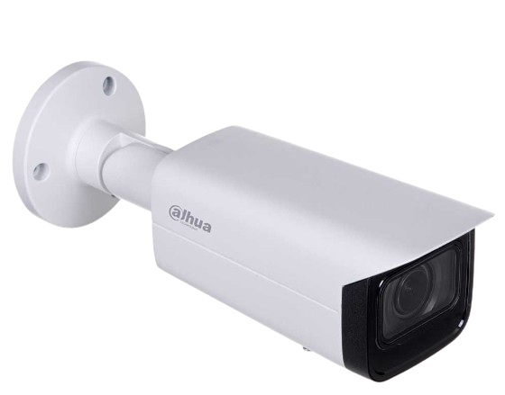 CÁMARA IP BULLET DAHUA DE 4MP. LENTE MOTORIZADO DE 2.7 A 13.5MM/ IR 60MTS/ WDR REAL 120DB/ STARLIGHT/ WDR REAL 120DB/ VIDEO ANALÍTICOS CON IVS/ RANURA MICRO SD/ IP67/ POE.