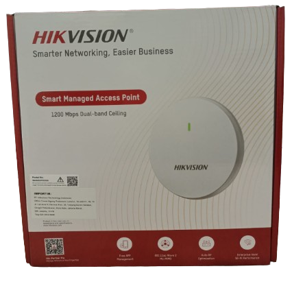 PUNTO DE ACCESO WI-FI 6 1800M. OMNIDIRECCIONAL / MONTAJE EN TECHO O PARED / WIFI 6 / POE / INTERIOR / SOPORTA HASTA 256 USUARIOS (80 CONEXIONES SIMULTANEAS) / 1200 MBPS / 20 DB HIKVISION. WI-FI 6 1800M. #HIKVISION #REDES #WIFI