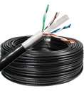 CABLE CAT 6 100% COBRE EXTERIOR POR PIES COLOR NEGRO