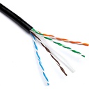 CABLE CAT 6 100% COBRE EXTERIOR POR PIES COLOR NEGRO