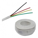 CABLE DE ALARMA 4 CONDUCTOR , 22AWG 7* 0,25MM CCA,WHITE PVC -BOX 150MTS/500FT.