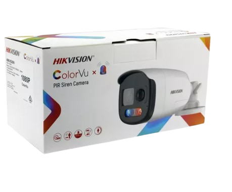 CÁMARA ANÁLOGA DE 2MP. TURBOHD CON IMAGEN A COLOR 24/7. LENTE 2.8 mm / LUZ BLANCA 40 Mts / EXTERIOR / IP67 / WDR 130DB / SENSOR PIR / SIRENA INTEGRADA / SALIDA DE AUDIO ESTROBO ROJO & AZUL.  MICRÓFONO INTEGRADO. #Hikvision #seguridad #Inteligencia #Artifical