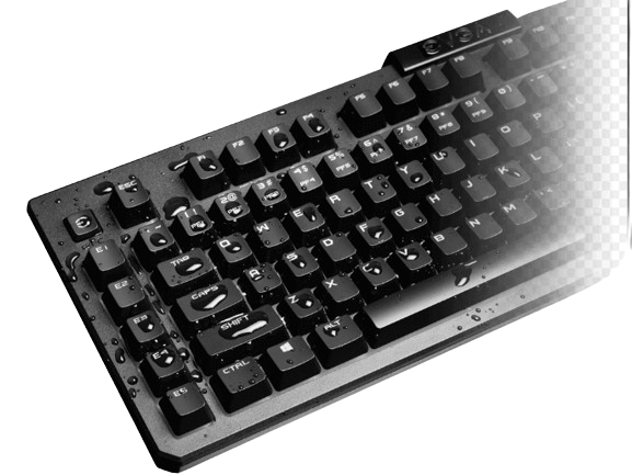 EVGA Z12 / TECLADO GAMING / SWITCH MEMBRANA / TECLAS PROGRAMABLE / 5 ZONAS RGB / RESISTENTE AL AGUA / INGLES/ESPAÑOL.