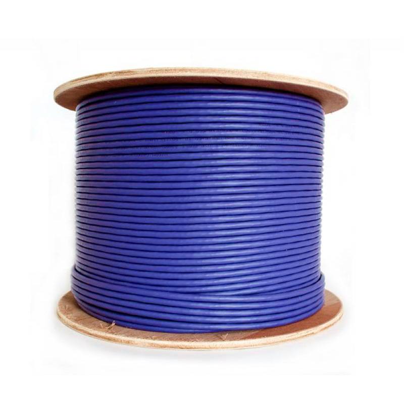 CAJA DE CABLE CAT. 5E ALEACION COLOR AZUL 1000 PIES.