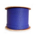 CAJA DE CABLE CAT. 5E ALEACION COLOR AZUL 1000 PIES.