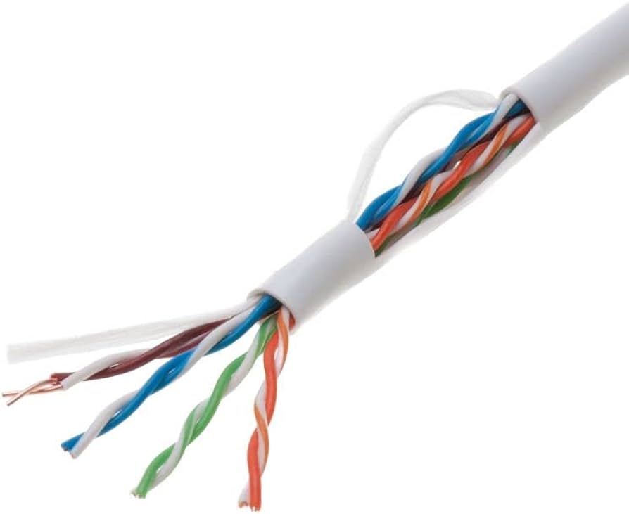 CAJA DE CABLE CAT. 5E ALEACION COLOR BLANCO 1000 PIES.