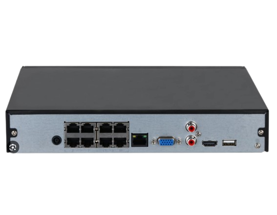 NVR DE 8CH POE 4K / SALIDA DE VÍDEO SIMULTÁNEA HDMI/VGA / Admite puertos IPC UPnP, 8PoE