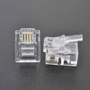 CONECTOR RJ11 100 PIEZAS / 2 PINES