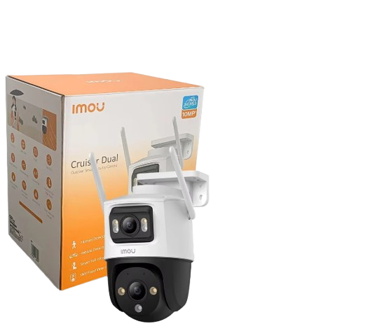 CAMARA IP PT DUAL WIFI FULL COLOR DE 10MP/ LENTE FIJO DE 5MP + LENTE PT 5MP /30 METROS DE ILUMINACION NOCTURNA/ MICROFONO Y ALTAVOZ INTEGRADOS/ AUDIO BIDIRECCIONAL/IMOU SENSE