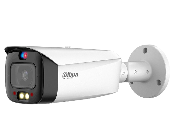 CAMARA BULLET TIOC IP WISENSE DE LENTE FIJO Y DISUACIÓN ACTIVA A COLORES DE 4MP