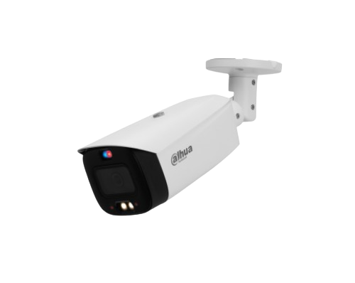 CAMARA BULLET TIOC IP WISENSE DE LENTE FIJO Y DISUACIÓN ACTIVA A COLORES DE 4MP
