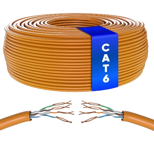 CABLE CAT 6 UTP COLOR NARANJA 100 METROS
