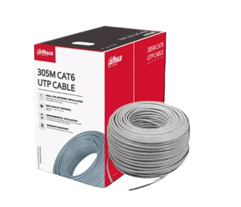 CABLE UTP CAT6. COLOR GRIS CCA (1000 FT) / 305 METROS / COMPATIBLE POE. #DahuaTechnology #CableUTPCAT6 #SolucionesDeRed #InfraestructuraTI #ConectividadSegura
