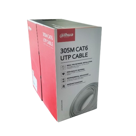 CABLE UTP CAT6. COLOR GRIS CCA (1000 FT) / 305 METROS / COMPATIBLE POE. #DahuaTechnology #CableUTPCAT6 #SolucionesDeRed #InfraestructuraTI #ConectividadSegura