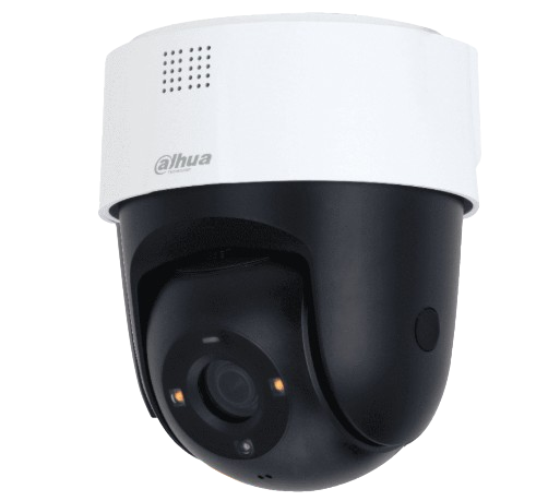 CÁMARA IP. PT DE 5 MP FULL COLOR DISUASIÓN ACTIVA / POE / IR Y LUZ BLANCA DE 30 MTS. SMART H.265 RANURA PARA MICROSD / AUDIO BIDIRECCIONAL/ IP66. #Dahua #CámaraPTZ #VigilanciaFullColor #SeguridadIP #TecnologíaDeSeguridad #DisuasiónActiva