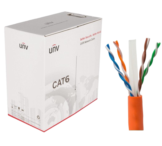 1 UNIVIEW CAB-LC3100A-IN - CABLE UTP CAT6. 100% COBREF/ ORRO PVC COLOR NARANJA / 4 PARES CALIBRE 24 AWG / USO INTERIOR / ESPECIAL PARA INSTALACIONES SEGURIDAD DE CCTV VIDEO, DATOS, REDES & ETHERNET / CERTIFICACION UL / BOBINA 1000 PIES / 305 METROS. #UNIVIEW #CableCat6 #Redes #UTPCable #InfraestructuraTI #Conectividad #Tecnología #Networking