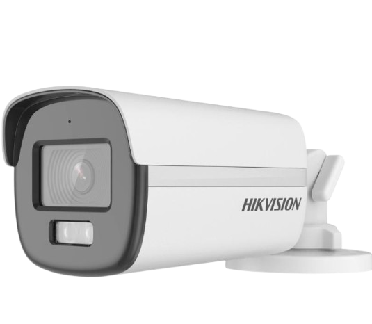 HIKVISION DS-2CE12DF0T-FS - CÁMARA ANÁLOGA BULLET DE 2MP. CON IMÁGENES A COLOR 24/7. LENTE 2.8 MM / METAL / LUZ BLANCA 40 MTS / EXTERIOR IP67 / TVI-AHD-CVI-CVBS / DWDR. #Hikvision #DS2CE12DF0TFS #ColorVu #CámaraDeSeguridad #Vigilancia24Horas #SeguridadEnColor #TecnologíaDeSeguridad