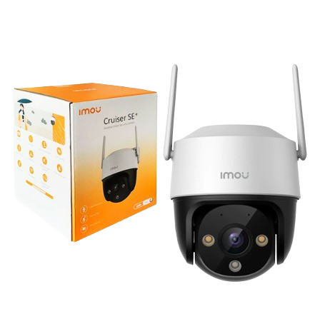 IMOU CRUISER SE+ 5MP (IPC-K7CN-5H1WE) - CÁMARA IP. PT DE 5MP. CON WIFI FULL COLOR, AUDIO BIDIRECCIONAL, IR 30M, MICRÓFONO Y ALTAVOZ INTEGRADOS, DISUASIÓN ACTIVA SIRENA 110DB, AUTOTRACKING, RANURA MICROSD E IP66.