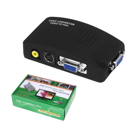 CONVIERTE SEÑALES DE VIDEO COMPUESTO (RCA) Y S-VIDEO EN SALIDA VGA PARA PROYECTORES, MONITORES O PANTALLAS. IDEAL PARA CONECTAR DISPOSITIVOS ANTIGUOS COMO REPRODUCTORES DE DVD, CONSOLAS RETRO O CÁMARAS DE SEGURIDAD A PANTALLAS MODERNAS. #VideoConverter #RCAtoVGA #SVideoToVGA #ConvertidorDeVideo #AdaptadorVGA #Monitores
