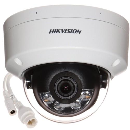 HIKVISION DS-2CD1143G2-LIU - CAMARA DOMO IP. 4MP. CON LENTE DE 2.8 MM / DUAL LIGHT (30 MTS IR + 30 MTS LUZ BLANCA) / MICRÓFONO INTEGRADO / ANTIVANDÁLICO IK08 / ACUSENSE LITE / EXTERIOR IP67 / H.265 / POE / ONVIF / MICRO SD. #Hikvision #CamaraIPDomo #VigilanciaIP #AcuSense