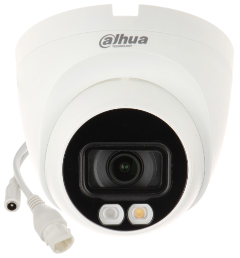 DAHUA IPC-HDW2449T-S-IL - CAMARA DOMO IP. DE 4MP / CON ILUMINADOR DUAL INTELIGENTE + FULL COLOR / WIZ SENSE / LENTE DE 2.8MM / 95 GRADOS / MICRÓFONO INTEGRADO /30 MTS DE IR Y LUZ VISIBLE / METÁLICA / RANURA MICROSD 256GB / WDR DE 120 DB / SMD PLUS / POE. #CamaraIP #SeguridadExterior #CamaraDomo