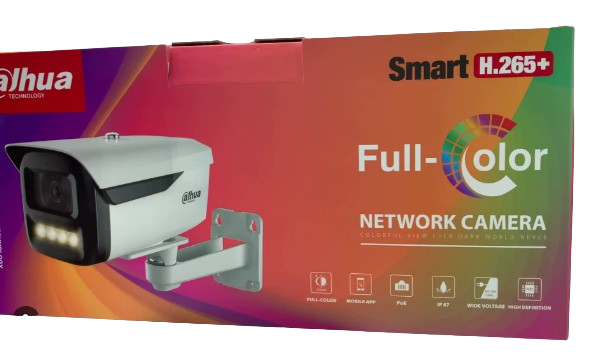 1 DAHUA DH-IPC-HFW2449MP-AS-LED-B-0360B - CÁMARA DE SEGURIDAD IP. POE, 4MP, 2K, 3.6MM, WDR, IP67. MICRÓFONO, LED 50M. FULL COLOR, WIZSENSE.