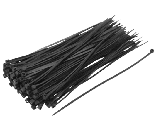 ZUNCHO DE PLASTICOS COLOR NEGRO 290X 3.6MM" DE 100 UNIDADES