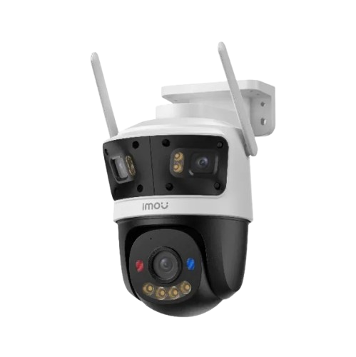 IMOU IPC-S7UN-11M0WED-IMOU - CAMARA IP IMOU PT DE LENTE TRIPLE 11MPX / 2 LENTES FIJOS DE 3MPX Y 1 DE 5MPX PANORAMICO / SMART COLOR / TRACK WIFI 6 CON LUCES DE ADVERTENCIA Y PROTECCIÓN IP66.