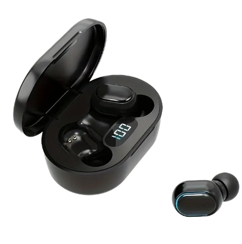 AURICULARES INALÁMBRICOS CON PANTALLA LED DIGITAL INTELIGENTE-BATERIA DE LITIO RECARGABLE / CANCELACION DE RUIDO / DISEÑO DE ATRAS SEMIABIERTO/ CARGA USB TIPO C /