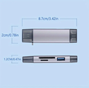 MGM MGM-HUB-USB-3E-BLANCO - LECTOR DE TARJETAS UNIVERSAL OTG DE ALTA VELOCIDAD 5-1 PARA COMPUTADORA, ANDROIS, TELEFONO MOVIL / TIPO C / CAMARA MULTIUSOS Y UNIDAD FLASH USB BLANCO