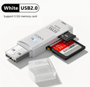 MGM MGM-HUB-USB-1E-BLANCO - LECTOR DE TARJETAS USB DOS EN UNO MICROSD Y SD ENTRADA A USB. #LectorDeTarjetasUSB #MGMTech #AccesoriosMGM #MicroSDReader #SDReader #LectorMGM