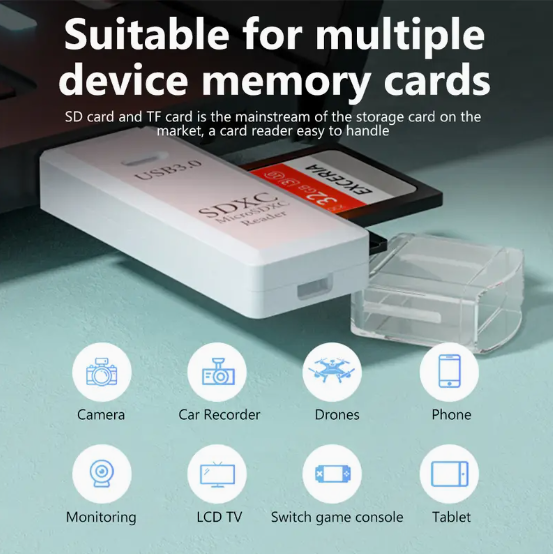 MGM MGM-HUB-USB-1E-BLANCO - LECTOR DE TARJETAS USB DOS EN UNO MICROSD Y SD ENTRADA A USB. #LectorDeTarjetasUSB #MGMTech #AccesoriosMGM #MicroSDReader #SDReader #LectorMGM