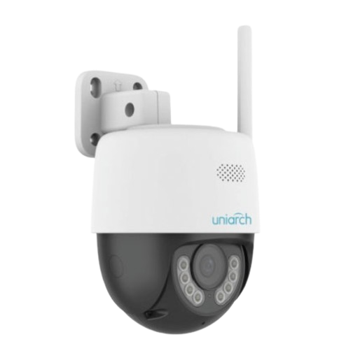 1 UNIVIEW UHO-P1A-M3F4D CÁMARA MINI PT. WIFI DOMO 3MP (2K) PT 360º AUDIO 2 DE VÍAS SIRENA Y LUZ DISUASIVA / WIFI IR 30M CON MICRÓFONO Y ALTAVOZ INTEGRADOS, TARJETA SD HASTA 256GB, IP66. #Uniarch #SoporteDeCámaras #AccesoriosDeVideovigilancia #ProtecciónExterior #InstalaciónProfesional