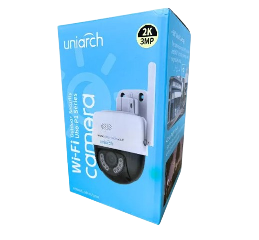 1 UNIVIEW UHO-P1A-M3F4D CÁMARA MINI PT. WIFI DOMO 3MP (2K) PT 360º AUDIO 2 DE VÍAS SIRENA Y LUZ DISUASIVA / WIFI IR 30M CON MICRÓFONO Y ALTAVOZ INTEGRADOS, TARJETA SD HASTA 256GB, IP66. #Uniarch #SoporteDeCámaras #AccesoriosDeVideovigilancia #ProtecciónExterior #InstalaciónProfesional