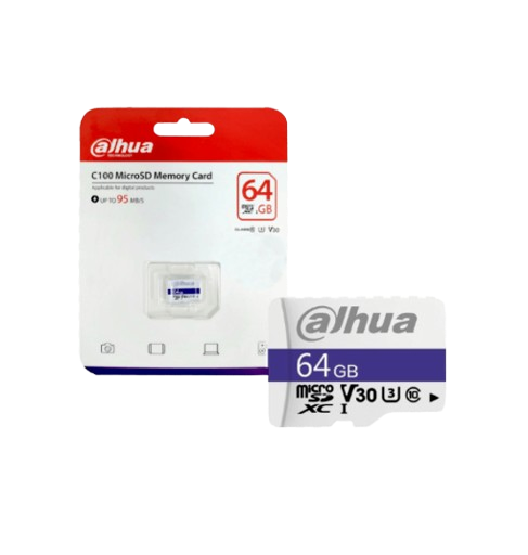 1 DAHUA DHI-TF-C100/64GB - DAHUA MEMORIA MICRO SD DE 64 GB UHS-I / C10/U3/V30/ VELOCIDAD DE LECTURA 95 MB/S/ VELOCIDAD DE ESCRITURA DE 30 MB/S.