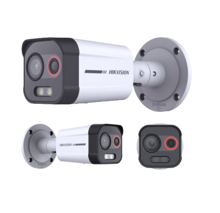 1 HIKVISION DS-2TD2608-2/QA – CÁMARA IP. DUAL / TÉRMICA 2.6 MM (96 X 72) / ÓPTICO 6 MM 4MP. / DETECCIÓN DE INTRUSIÓN POR VCA 30 MTS /30 MTS LUZ BLANCA / EXTERIOR IP67 / POE / SIRENA Y LUZ INTERMITENTE INTEGRADA / MICRO SD / COLORVU Y ACUSENSE.