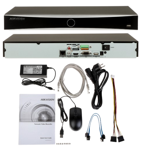 1 HIKVISION DS-7616NXI-K2 - NVR 12 MP. (4K) / 16 CANALES IP / ACUSENSE (EVITA FALSAS ALARMAS) / RECONOCIMIENTO FACIAL / 2 BAHÍAS DE DISCO DURO / HDMI EN 4K / SIN PUERTOS POE+ / ALARMAS I/O