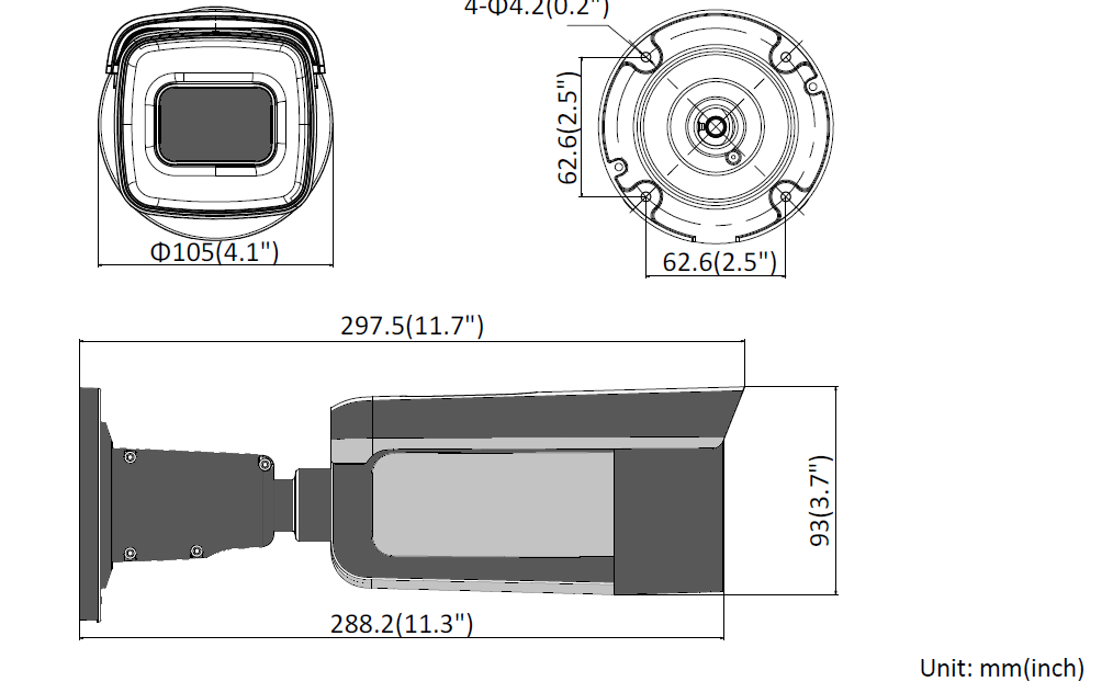 CAMARA BULLET IP DE 6MP/ VARIFOCAL /LENTE 2.8-12MM ACUSENSE IK 10/IR 60 MTRS