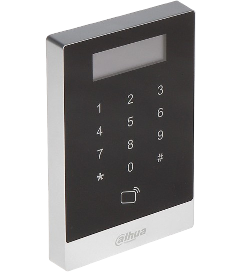 1 DAHUA ASI1201A-D - TECLADO TOUCH PARA CONTROL DE ACCESO CON PANTALLA LCD / LECTORA DE TARJETAS ID / FUNCIÓN INDEPENDIENTE / 30,000 USUARIOS / 150,000 REGISTROS / DESBLOQUEO CON PASSWORD Y/O TARJETAS / TCP/IP. / RS-485 Y WIEGAND / ANTI-PASSBACK.