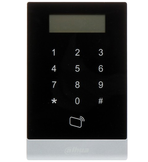 1 DAHUA ASI1201A-D - TECLADO TOUCH PARA CONTROL DE ACCESO CON PANTALLA LCD / LECTORA DE TARJETAS ID / FUNCIÓN INDEPENDIENTE / 30,000 USUARIOS / 150,000 REGISTROS / DESBLOQUEO CON PASSWORD Y/O TARJETAS / TCP/IP. / RS-485 Y WIEGAND / ANTI-PASSBACK.