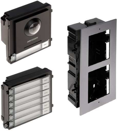 HIKVISION DS-KD-ACF2 - BASE DE 2 ESPACIOS PARA EMPOTRAR MÓDULOS DE VIDEOPORTEROS.