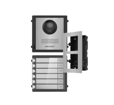 HIKVISION DS-KD-ACF2 - BASE DE 2 ESPACIOS PARA EMPOTRAR MÓDULOS DE VIDEOPORTEROS.