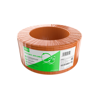 CABLE UTP CAT. 6. 305. MTS. COLOR NARANJA ALEACION COMPATIBLE PARA POE.