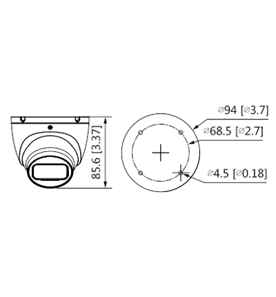 CAMARA DOMO IP 4K/ LENTE 2.8MM/ IR 30 METROS/IP67/POE