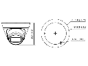 CAMARA TIPO DOMO DE 3MP IP/ LENTE FIJO DE 2.8MM/ IR 30 METRO/ IP67