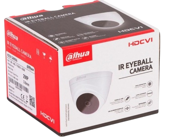 CAMARA DAHUA TIPO DOMO EYEBALL DE 2MP. SMART IR 2.8MM - 20 METROS/ PLASTICA/ LENTE FIJA DE 2.8MM.