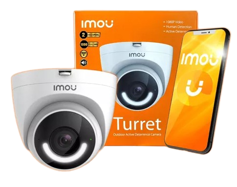 CAMARA IMOU IP TIPO DOMO 2MP. LENTE 2.8MM/ AUDIO BIDERECCIONAL/ DETECCION HUMANA DISUACION ACTIVA SIRENA IR 30MTS IP67, WIFI, ENTRADA MICRO SD.