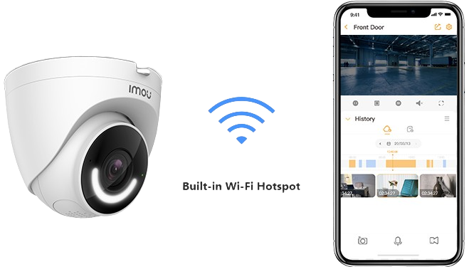 CAMARA IMOU IP TIPO DOMO 2MP. LENTE 2.8MM/ AUDIO BIDERECCIONAL/ DETECCION HUMANA DISUACION ACTIVA SIRENA IR 30MTS IP67, WIFI, ENTRADA MICRO SD.