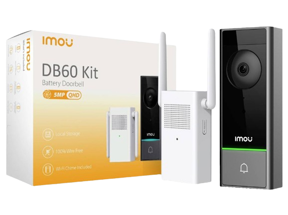 KIT DE TIMBRE IMOU 5MP WIFI/ CON ALTAVOZ INTERIOR/LENTE FISH EYE DE 164°